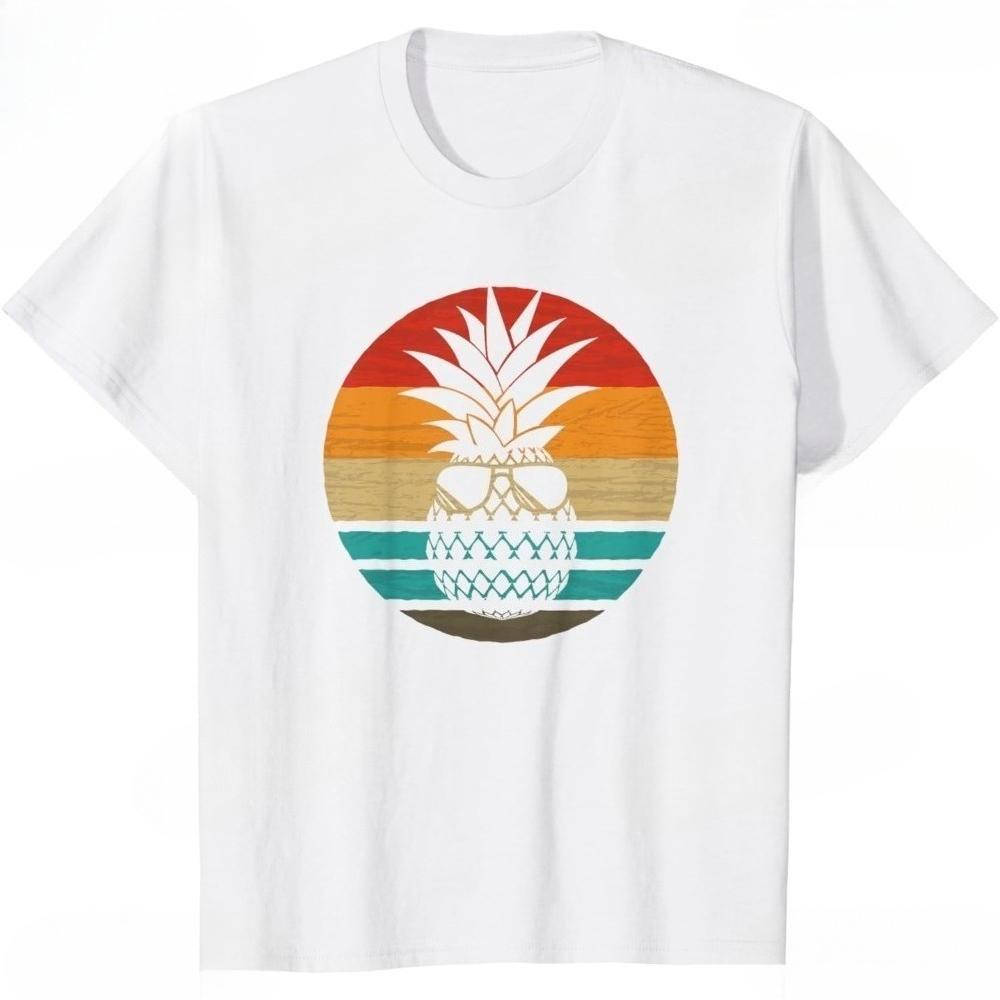 Funny Fruits Graphic Printed Pineapple Retro Style Ananas Lovers TShirt Hip Hop Casual Fahsion Streetwear Yk UNISEX T Shirt
