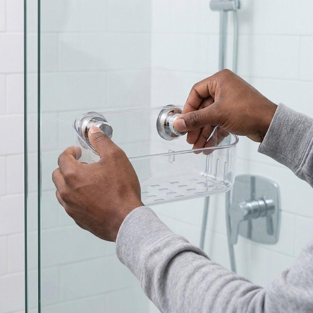 Hollowed Suction Cup Sponge Holder Detachable Kitchen Sink Organizer  Cleaning Supplies Storage