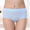 Solid Color Mid-Waist Plus Size Pure Cotton Women's Underwear