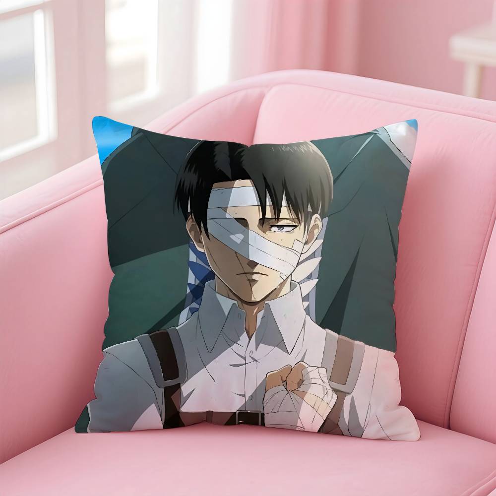 Anime A-Attack On Titan L-Levi AckermanS Kissenbezug Komfort Sofa Bett Seidig Elegant Unsichtbarer Reißverschluss Kundenspezifisches Dekokissen C