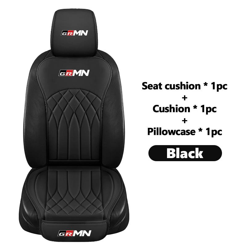 For Toyota Leather Car Seat Cushion Breathable Headrest Seat Protect Mat Accessories Camry Highlander C-HR Hilux Vios Rav4 Prius