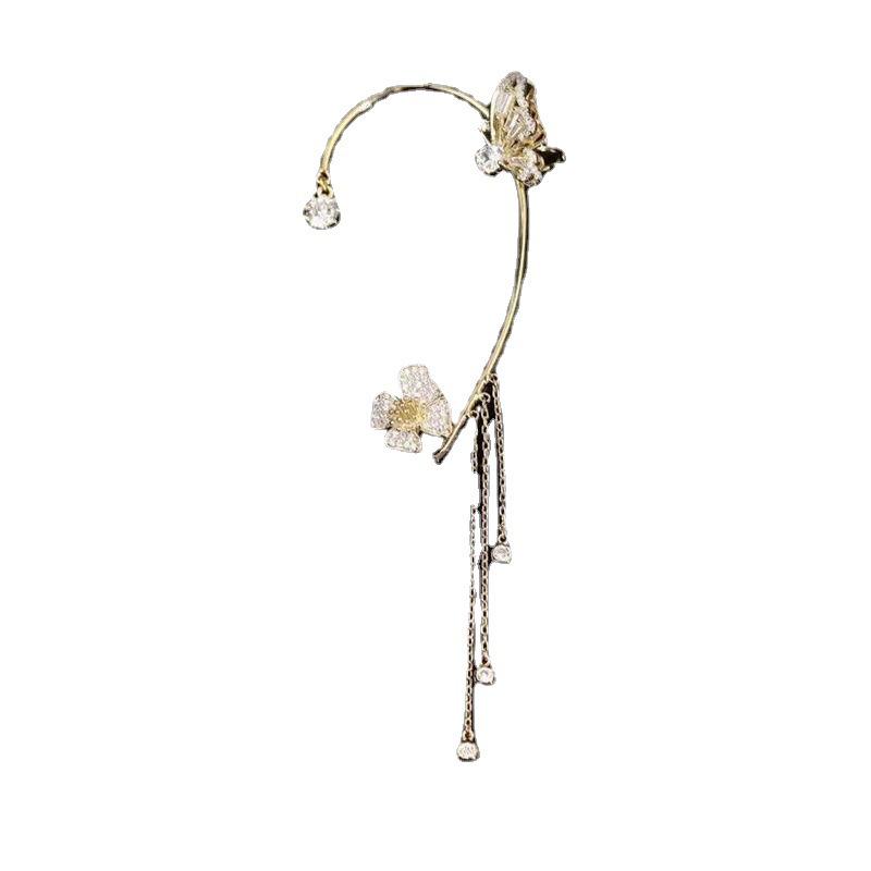 Butterfly Tassel Ear Cuffs: No-Piercing Clip-on Earrings, Women's Luxury Jewelry