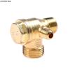 3 Port Brass Central Pneumatic Valves Air Compressor Check Valve Thread 90 Degree DIY Home Tools