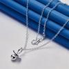 925 Sterling Silver 16-30 Inch Exquisite Round Pendant Necklace for Women's Fashion Gifts, Wedding Accessories, Jewelry