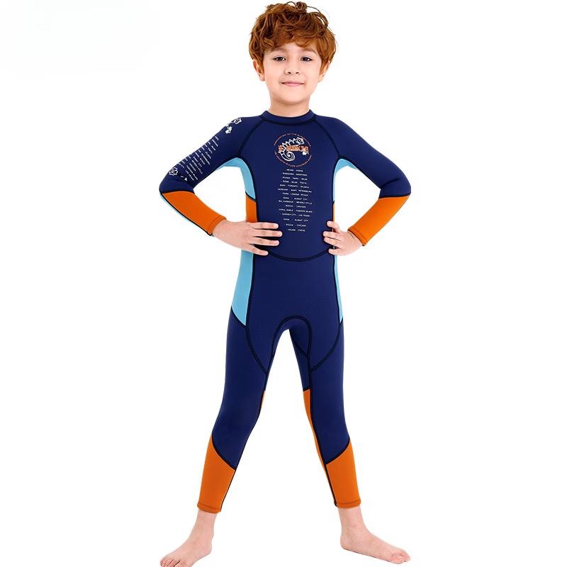 PULIAN Kids Thermal One-Piece Long Sleeve Wetsuit