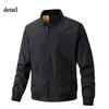 Men's Bomber Jackets Casual Track Work Jackets Spring Fall Lightweight Breathable Outdoor Windbreaker Flight Golf Zip Up Coat with Pocket for Men