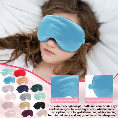 Sleep Mask Silk Blackouted Soft Travel Mask With Strap Sleep Eye Mask