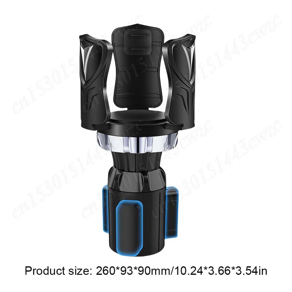 Large Car Cup Holder Expander with Adjustable Base Anti-slip Cup Holder Adapter Organizer for 10 To 46oz Tumbler & Coffee Cup