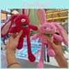 Pull Strawberry Ears Rabbit Keychain Animal Plush Doll Pendant Gift Creative