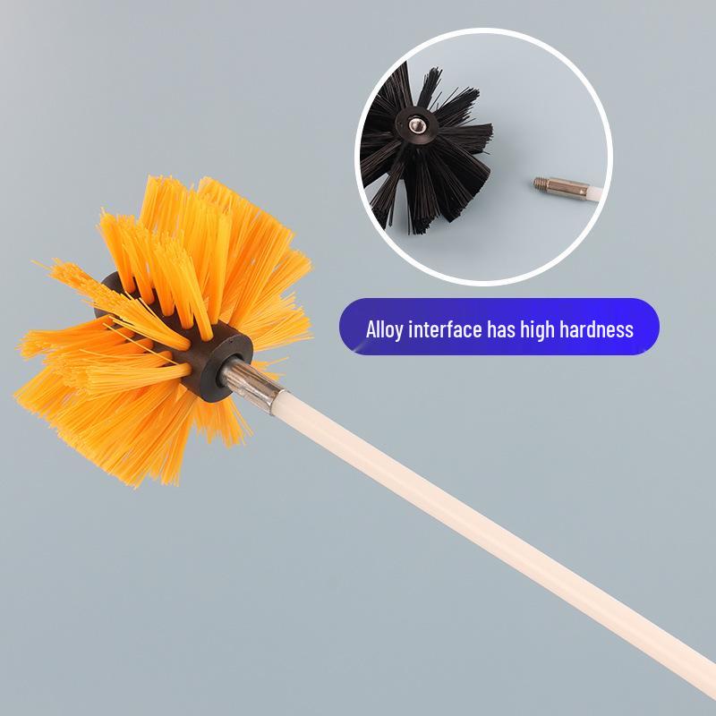 Extendable Hand-Bent Chimney, Duct, Boiler, and Range Hood Cleaning Brush