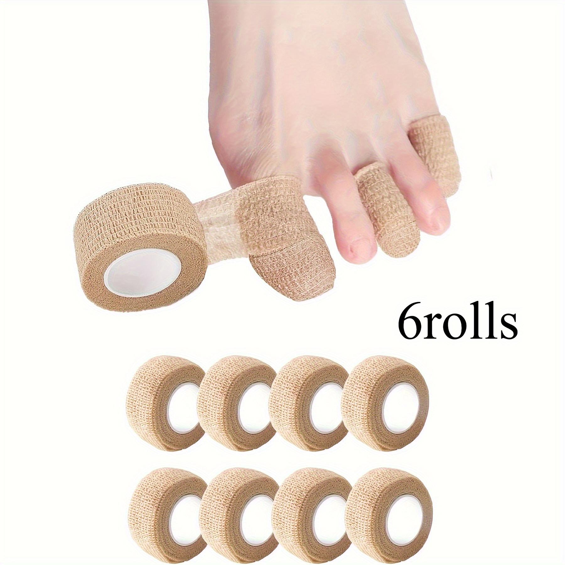 

6 Rolls of Breathable Toe Protectors- Support for Big Toe Fractures And Running Gear, Breathable Pads