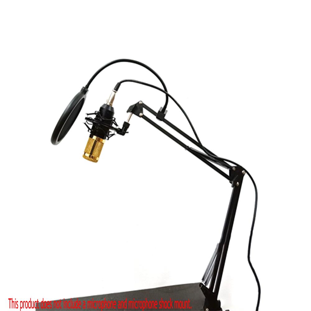 NB35 Microphone Suspension Boom Scissor Arm Stand with Mic Clip Holder Filter Windscreen Mask Shield with Stand Clip Kit