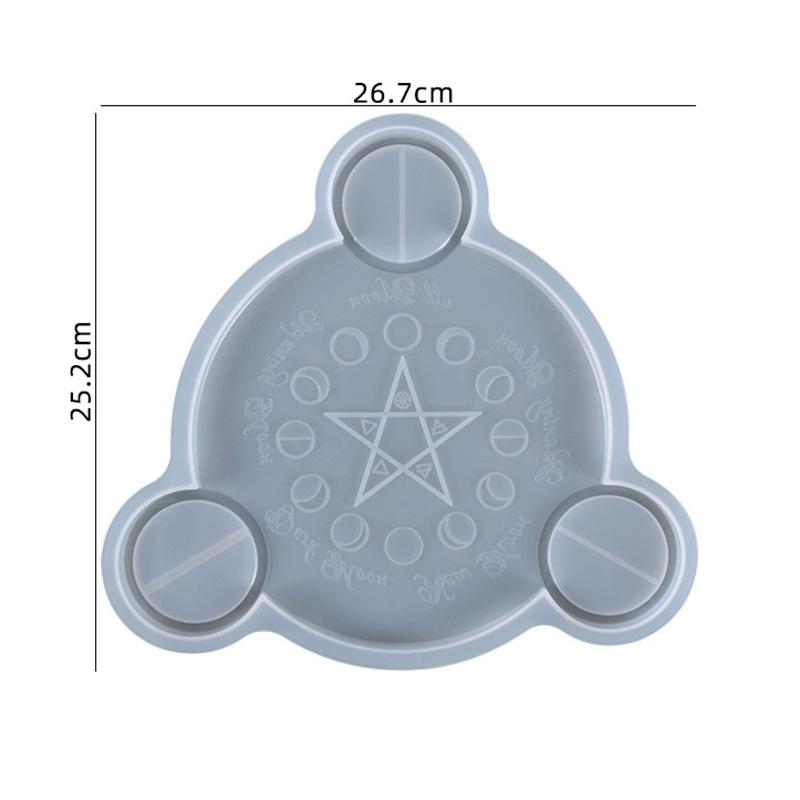 Silicone Moon Phase Candle Holder Resin Casting Mold Epoxy Mould Craft DIY
