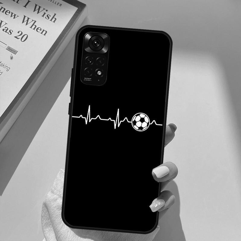 

Football Soccer Ball Case For Xiaomi Redmi Note 11 10 Pro 8 9 9S 10S 11S 9A 9C 10A 10C K40 K50 Gaming Cover Redmi Note 7