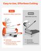 304.8mm Vinyl Floor Cutter, 12mm Thick Laminate Flooring Cutter with Upgraded Labor-Saving Aluminum-Alloy Lever, Telescoping Support Plate, Cuts