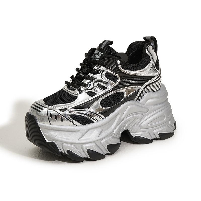 

Платформа кроссовки папа женские весна 2025 новые маффин модные универсальные спортивные повседневные туфли небольшое увеличение внутренней высоты женская обувь 39