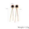Retro French Roman fringed earrings are suitable for round face and thin stainless steel earrings with simple style