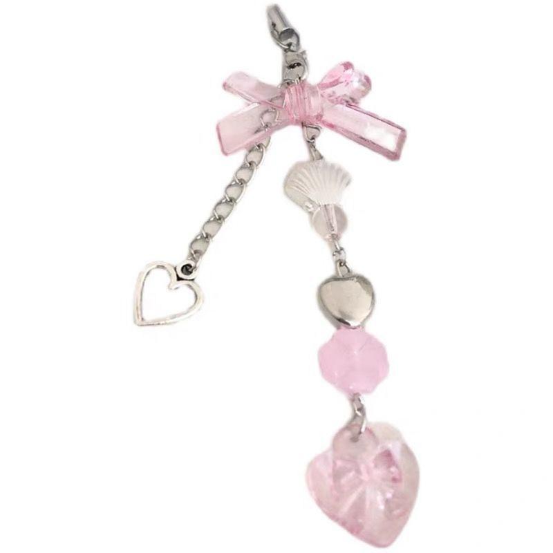 Beautiful Beaded Phone Charm Butterfly Chain Keychain Fashion Accessory Bag Pendant Keyring for Phones and Backpacks