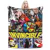 Invincible omniman amazing hero anime Blankets Super Soft Velvet Novelty Gift Throw Blanket Plush Thin Quilt