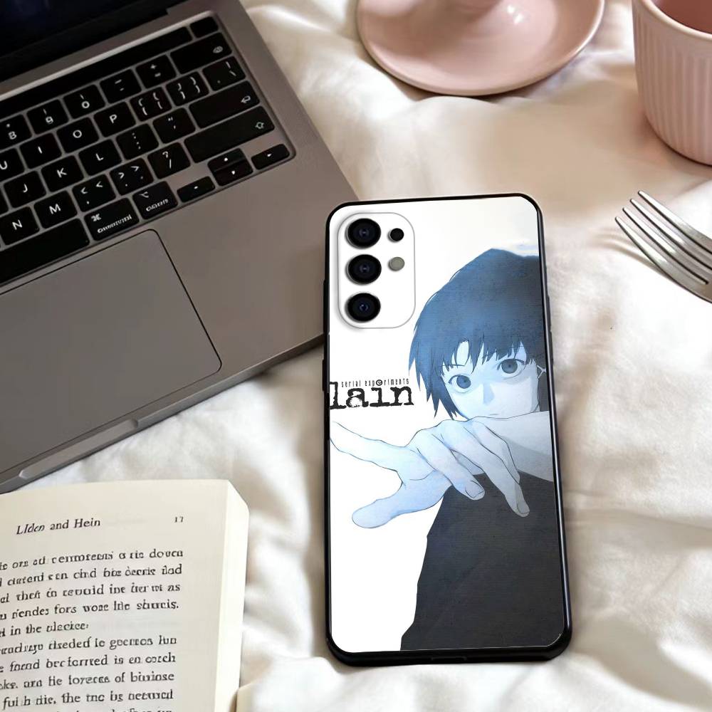 S-Serial Experiments L-Lain Phone Case For Samsung S25,24,23,22,30,21,10,9,Ultra,Plus,Lite,FE,4,5 G Soft Black Case