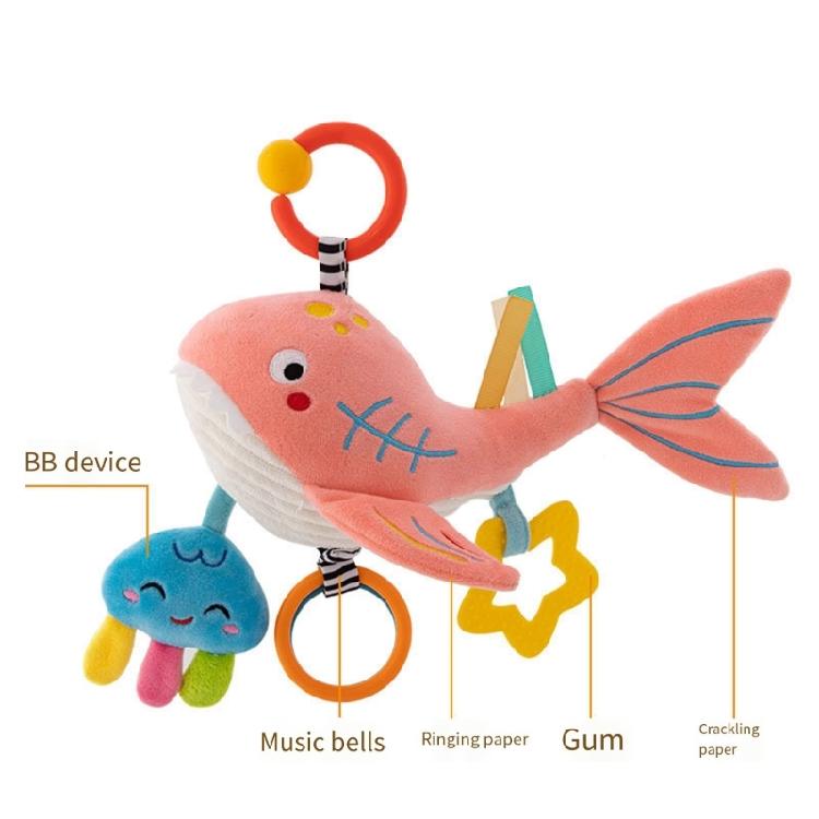 Developmental Crib Toy Feature Auditory Rattles Colorful Designs To Improve Infant Sensory Perception Coordination
