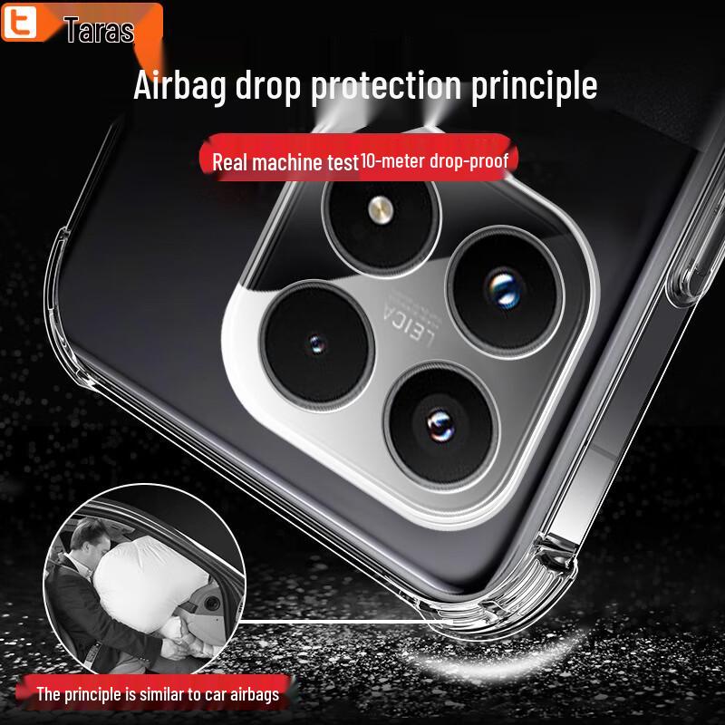 Taras Airbag Transparent Soft Phone Case for Xiaomi 17