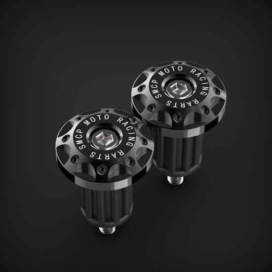 1 Pair Motorcycle Handlebar Plugs High Low Temperature Resistance Waterproof Non-slip Aluminum Alloy Handlebar Caps End Caps for Motorbike