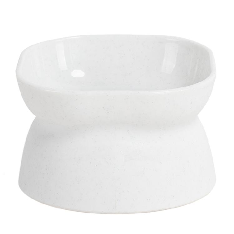 

Raised Cats Food Bowls Plastic Cats Dish for Food or Water Tilted Feeding 1 белый