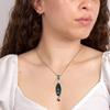 Silver  Gifted Garnet Gemstone Necklace Labradorite Jewelry Handmade