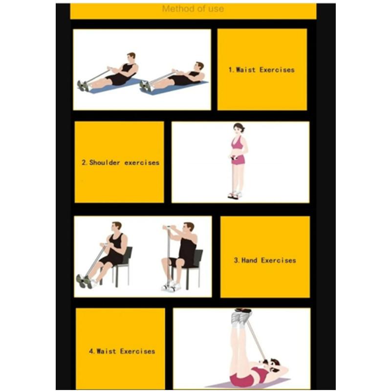 4-Tube Abdominal Core Trainer with Resistance Rope – Home Fitness Equipment for Women, Yoga & Full-Body Workout