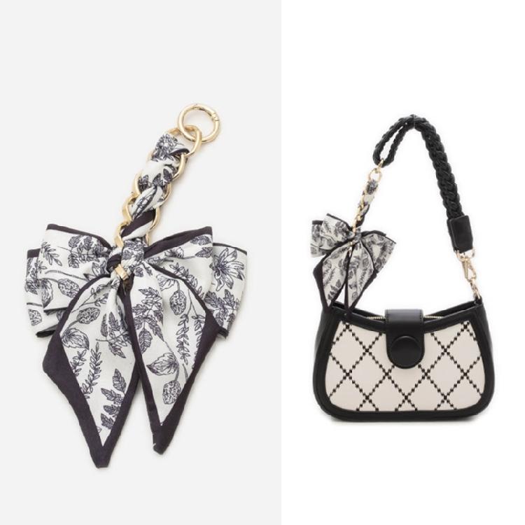 Distinctive Bowknot Handbag Accessory Stylish Bag Chain with Butterfly Detailing