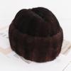 New Winter Men Luxury Real Mink Fur Hat Natural Warm Mink Fur Cap Russian Male Outdoor Genuine Real Mink Fur Fedoras Hats