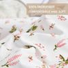 Plant Flower Pattern Bed Hat Three-Piece Digital Printing Bed Hat Bedding Set Adult Children