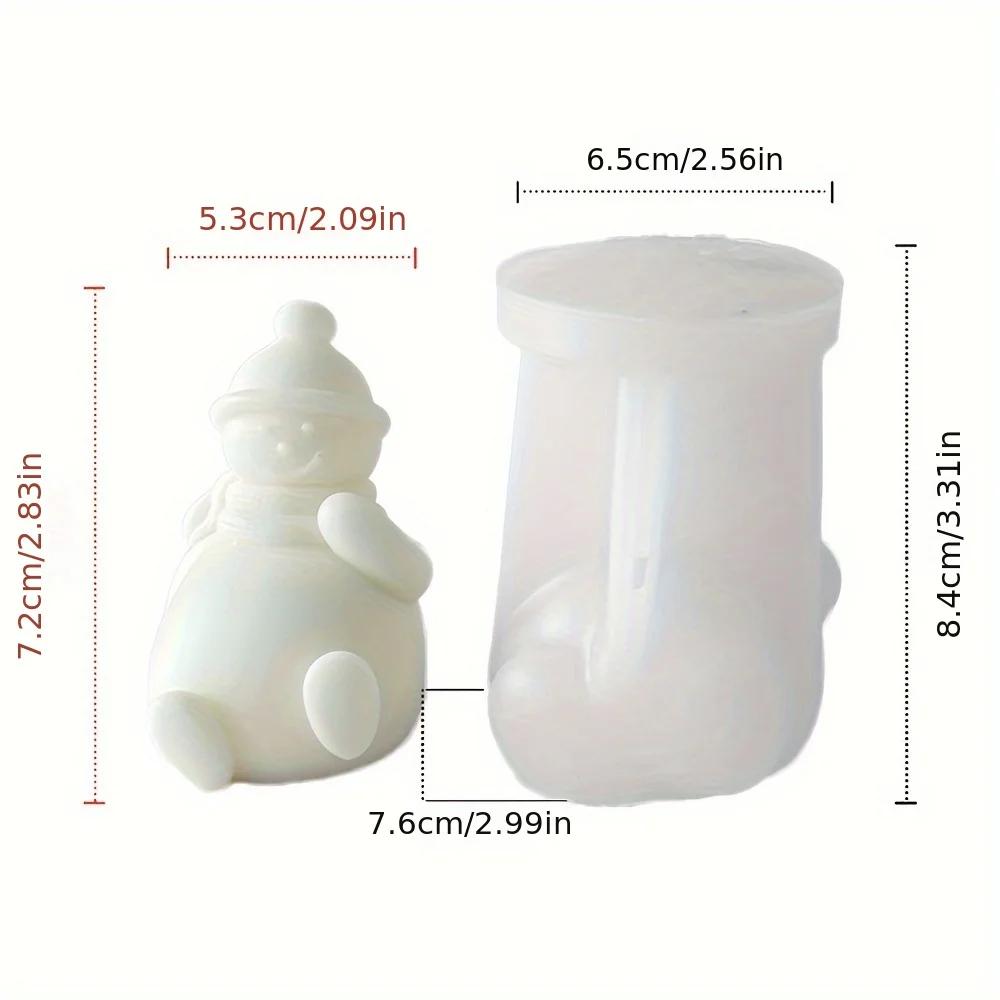 

Мультистильна вовняна шапка Сніговик Свічка Інструмент для виготовлення Шарф Колобок Мило Силіконова форма Різдвяний мультфільм Гіпсова лялька Подарунки