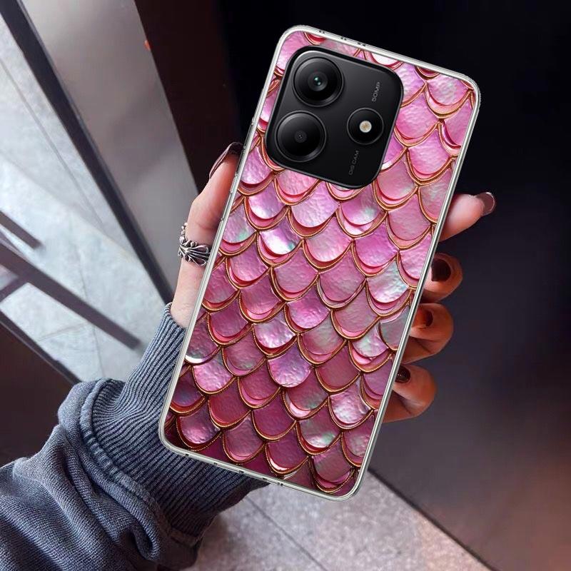 Fish Scale Pattern Mermaid Phone Case For Xiaomi Redmi Note 15 14 14S 13 12S 12 Pro Plus 11S 11 10S 10 4G Cover 11E 11T 5G Print