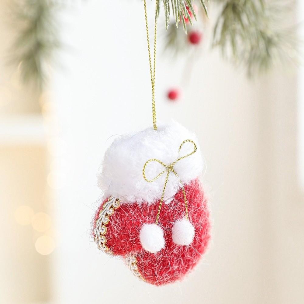 Plush Fabric Hanging Decoration Mini Mini Shoes Ornament Christmas Tree Pendant  Festive Home Decor