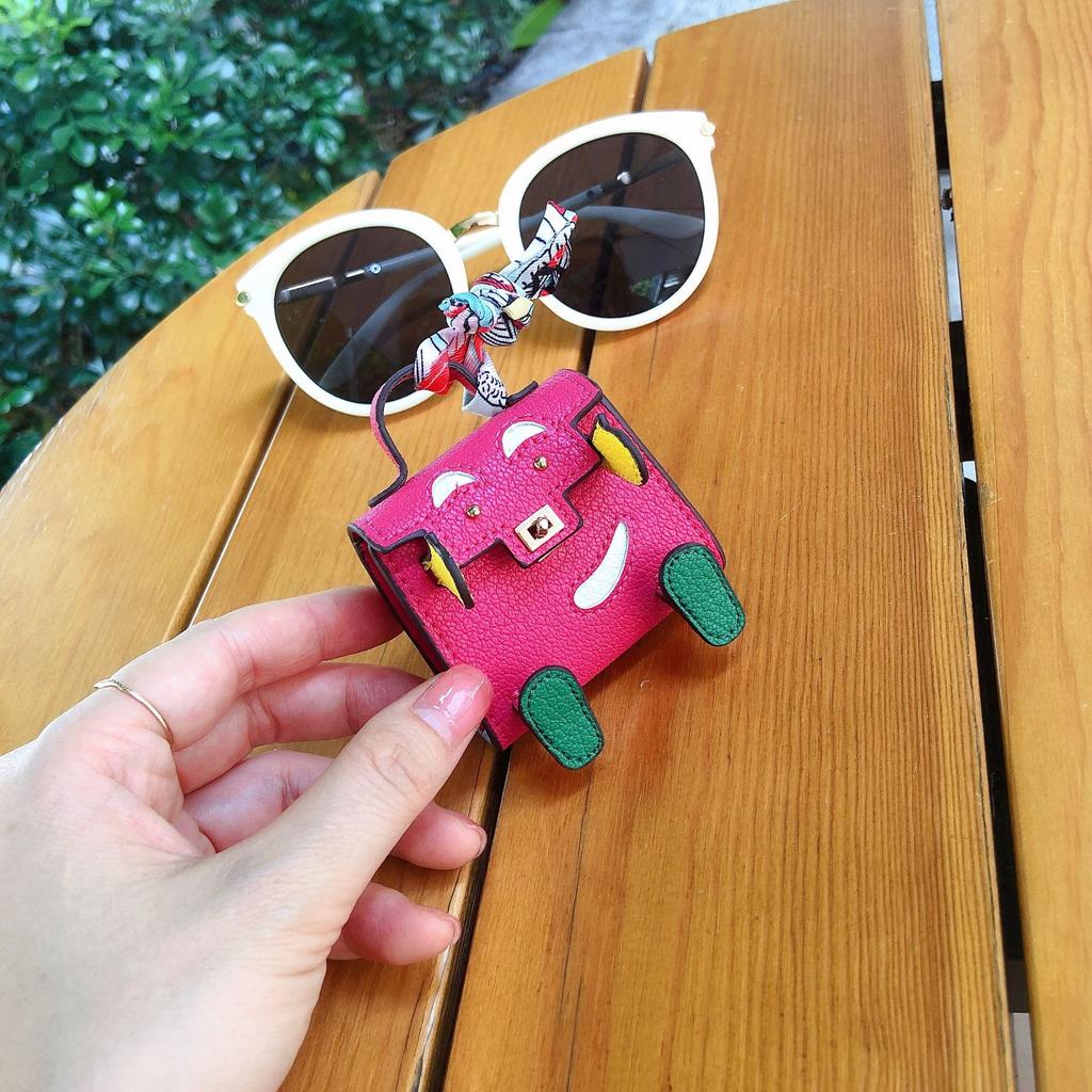 Microfiber Leather Bag Pendant Car Pendant Little Monster Female Japan And South Korea Trend Small Bag Guochao