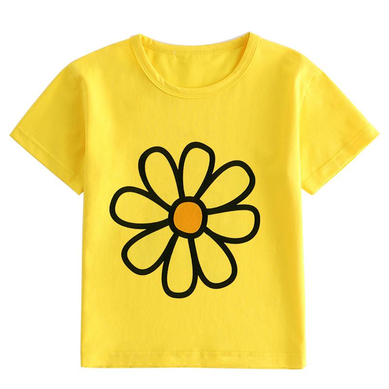 T-shirt per bambini Top Estate Stampa di cartoni animati Arcobaleno puro Moda a maniche corte Coniglio Simpatico Top multicolore di vendita caldo