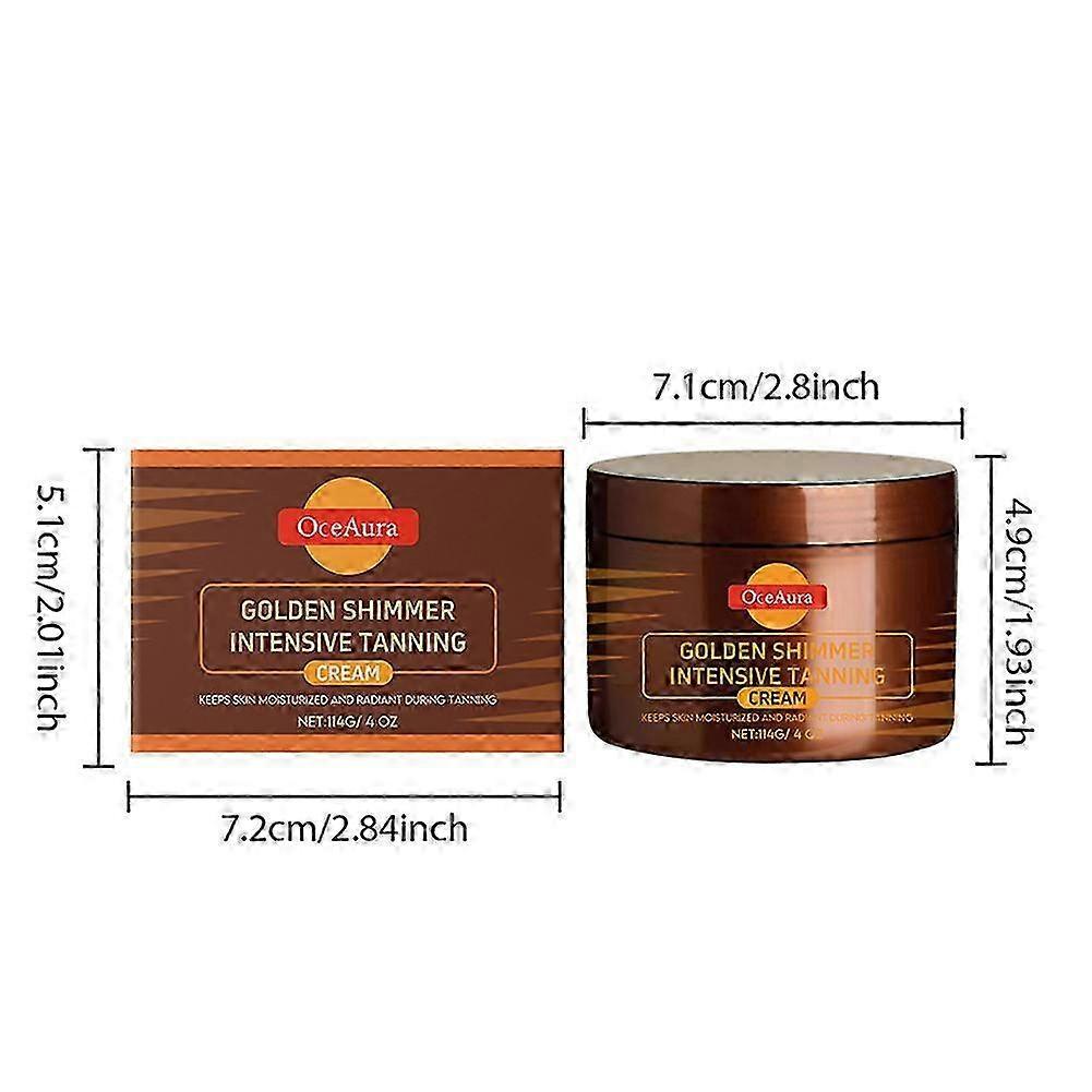 3X Gold Shimmer Intense Tanning Gel | Bronze Tanning Accelerator | Non-Greasy, Natural Tanning Accelerator Cream Gel, Hydrating