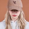 VARZAR 3D Monogram Pigment Washed Corduroy Overfit Ball Cap Camel