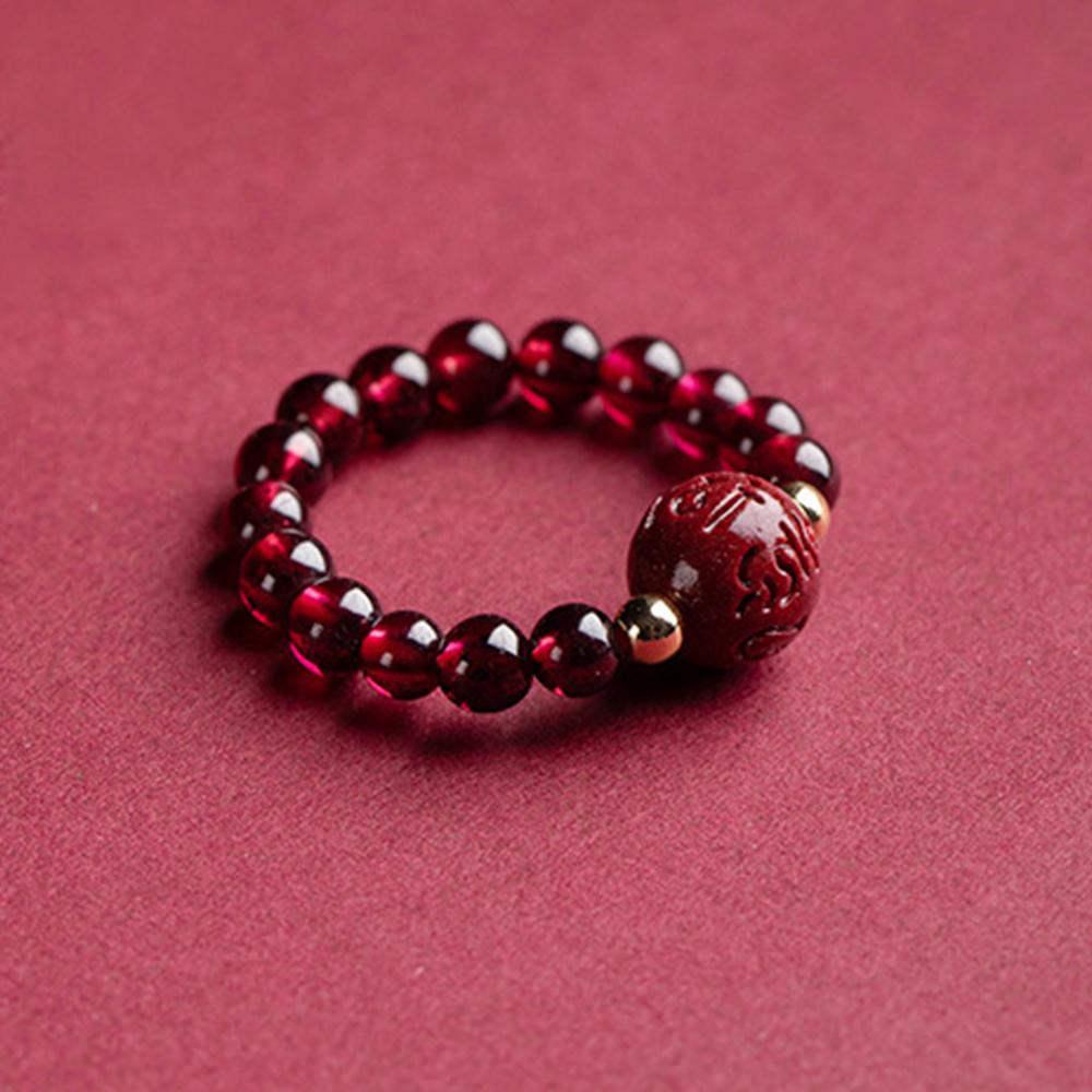 PANJBJ 925 Sterling Silve Multicolour Bead Ring for Women Pearl Elastic Sweet Romantic Design Jewelry Gift Dropshipping