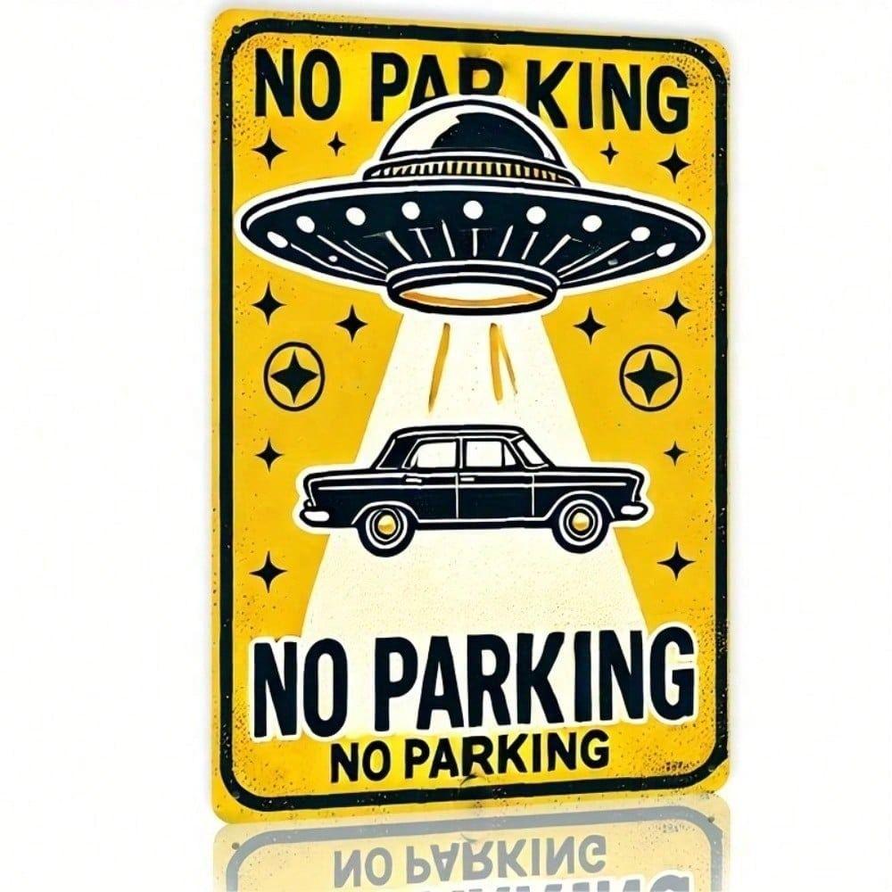 

Vintage No Parking Metal Poster for Garage Wall
