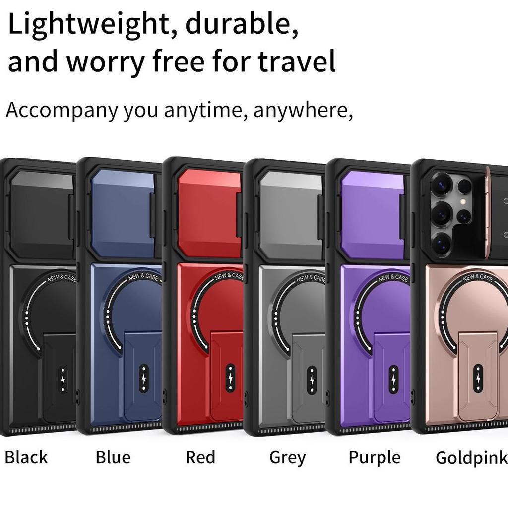 Samsung S25 ULTRA Magnetic Mecha Phone Case with Full Lens Cover & Anti-Drop Protection