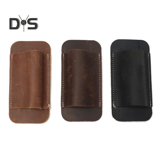 Leather Knife Sheath Men EDC Organizer Retro Belt Carrying Knife Holder Pocket Folding Knife Holster Horizontal Scabbard for Adventurers Belt