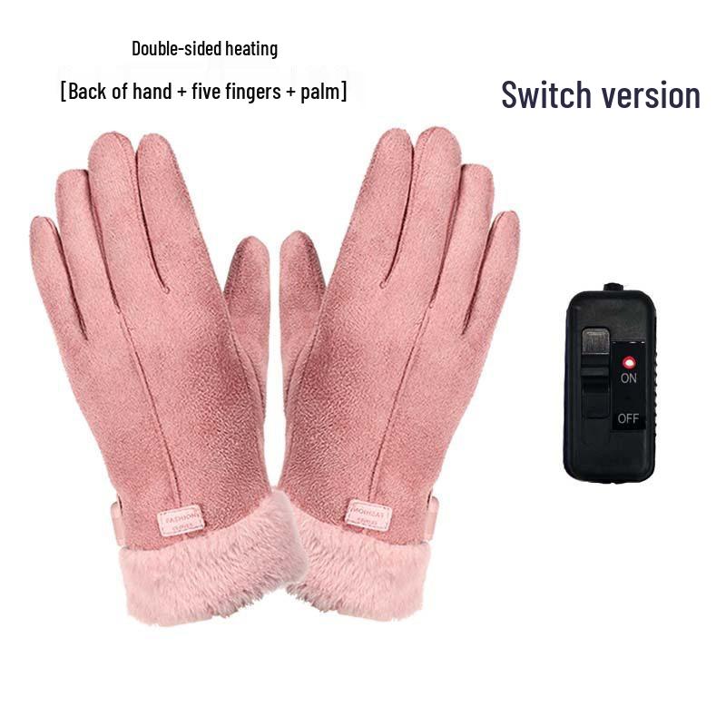 Kangre USB Heated Motorcycle Gloves - Electric Car Charging Winter Gloves for Men & Women