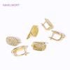 Trendy Earring Clasp Hooks Fasteners 18K Gold Plated/Rhodium Lever-Back Ear Wire For DIY Earring Jewelry Making Accessories