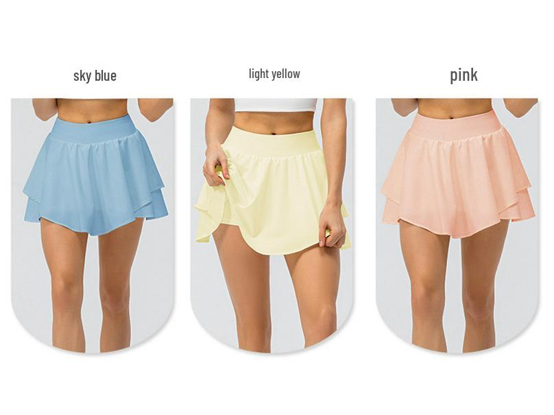 Women's Nude Feeling Yoga Tennis Skirt - Anti-Exposure, Breathable, Fitness & Dance Skirt for Running.