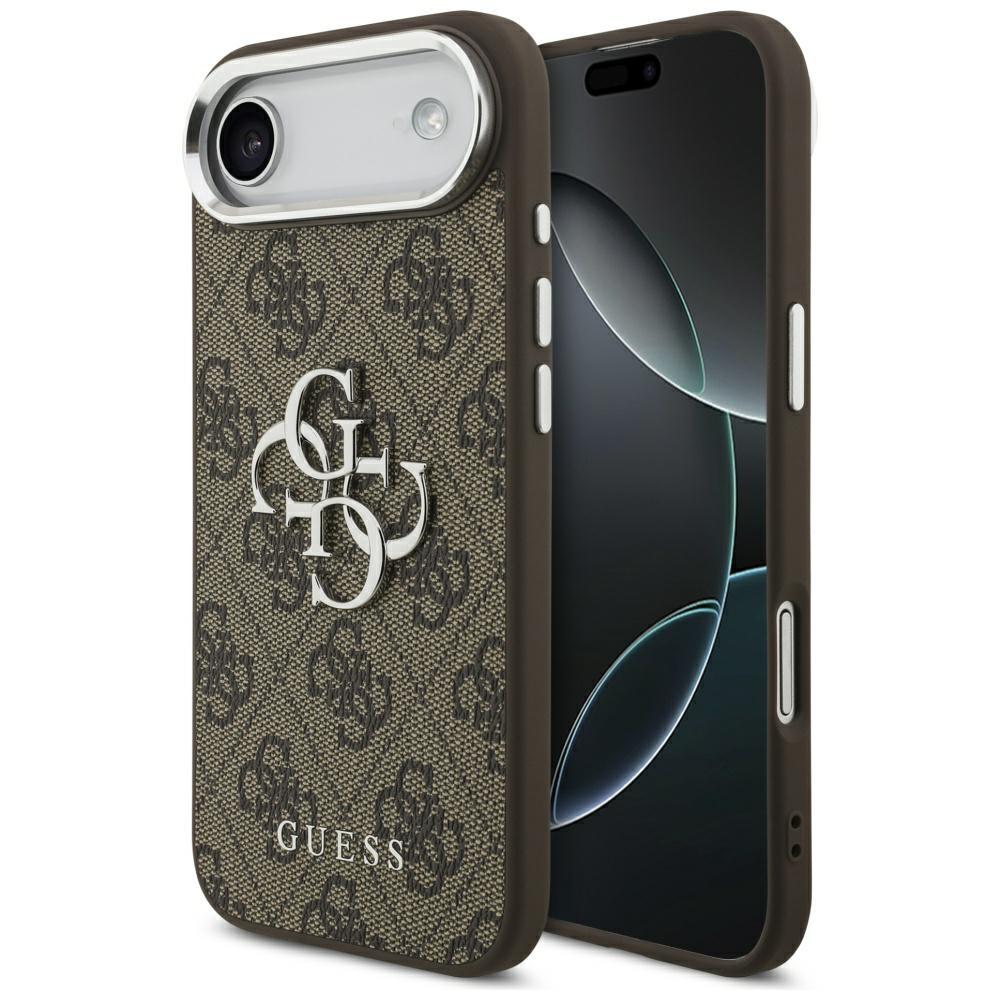 Coque Guess 4G Big 4G Logo Classique pour iPhone Air Marron Argenté