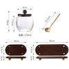 Antique Glass Seasoning Jar Set Home Kitchen High-value Seasoning Jar with Lid Seasoning Box Salt Bottle Kitchen Supplies