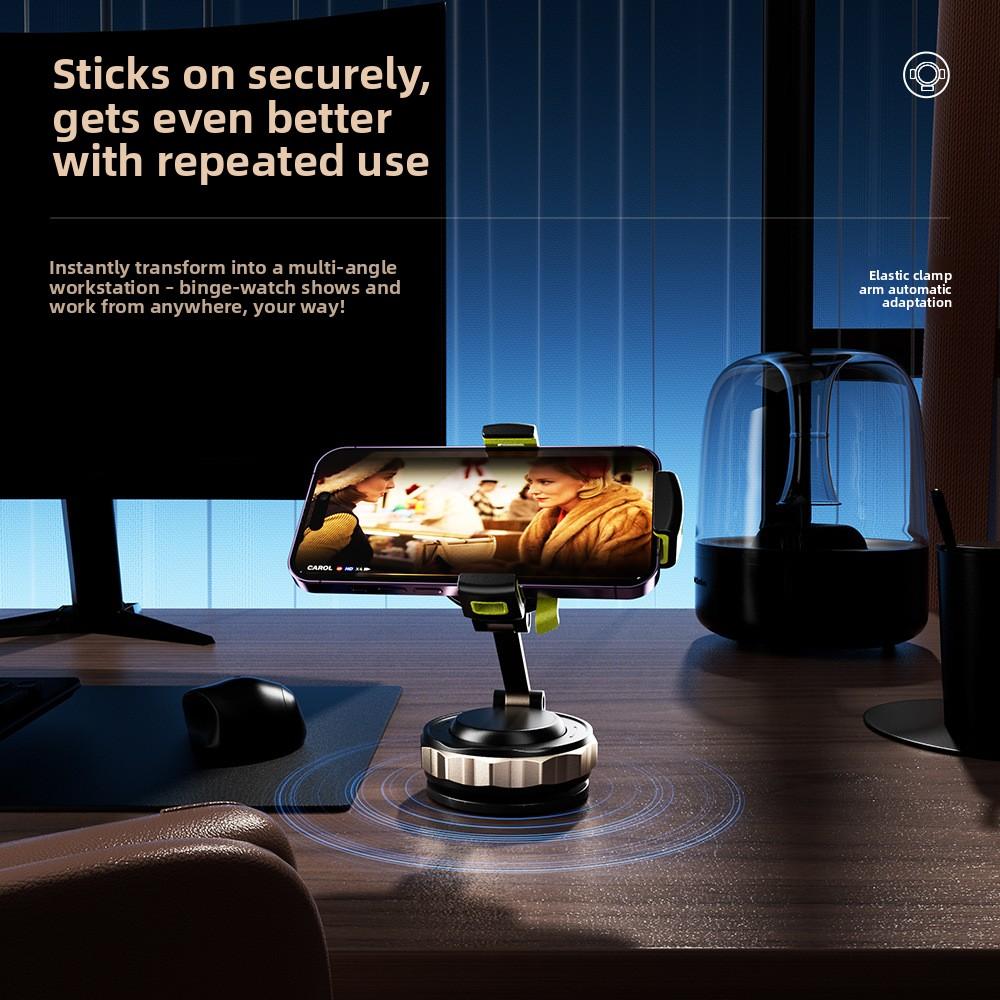 

Suction Cup Vacuum Mobile Phone Holder 360 Degree Rotation Multi-function Live Broadcast Desktop Car Mobile Phone Holder